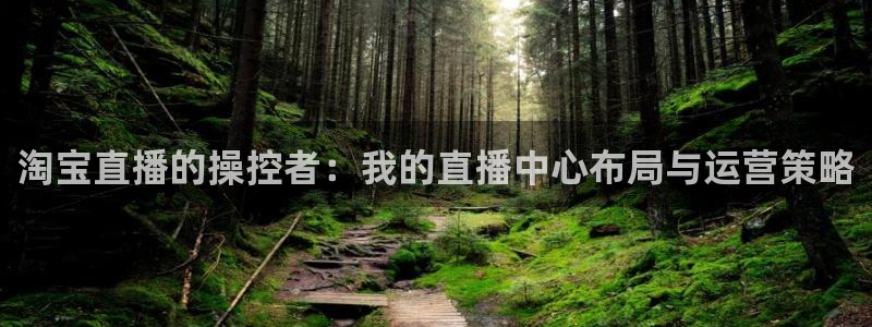 乐球直播nba：淘宝直播的操控者：我的直播中心布局与运营策略